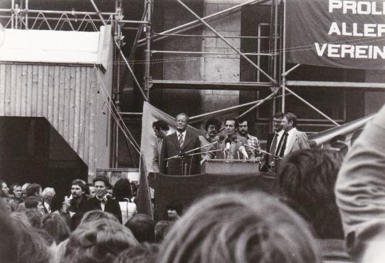 Axel mit Willy Brandt, IUSY-Treffen und Arbeiterjugendtag 1977